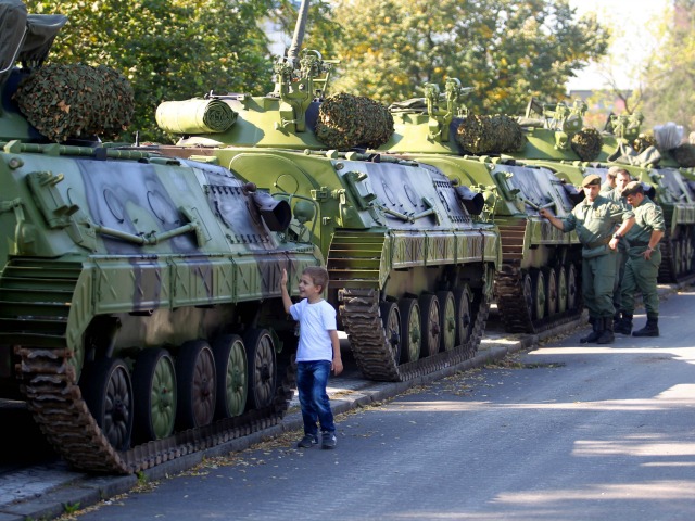 rehearsal prior to the military parade scheduled for October 16, 2014 in Belgrade