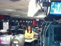 Anchoring international news at Mega TV