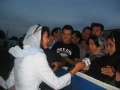 Interviewing youth at Azadi stadium in Tehran, Iran, 2006