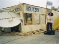 Outside Reuters tent, Baghdad, 2003