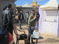 Reporting via satellite phone during the war in Libya, 2011